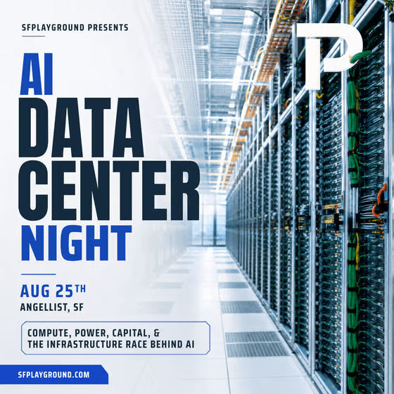 AI Data Center Night event poster